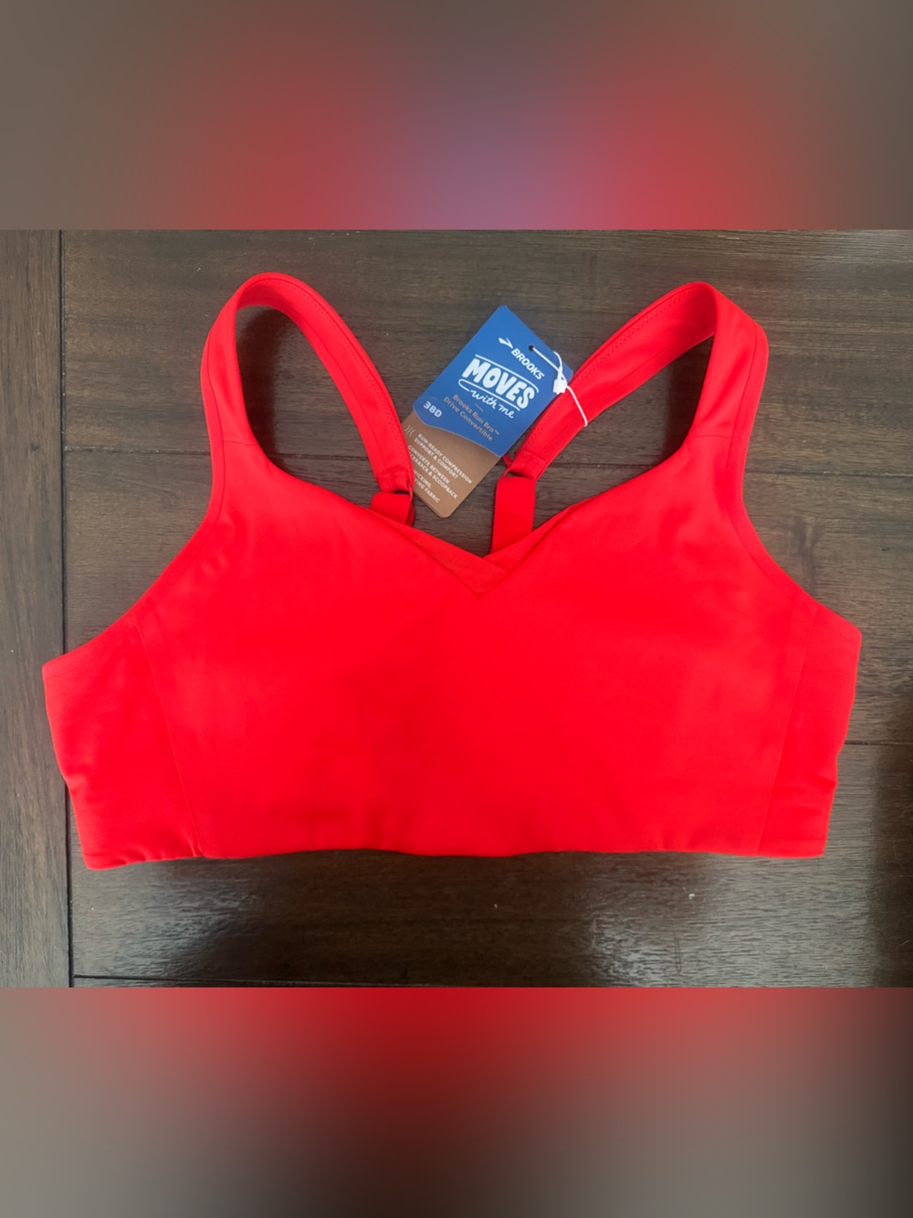 Brooks Drive Convertible Run Bra 38D NWT Jamberry Red High Support